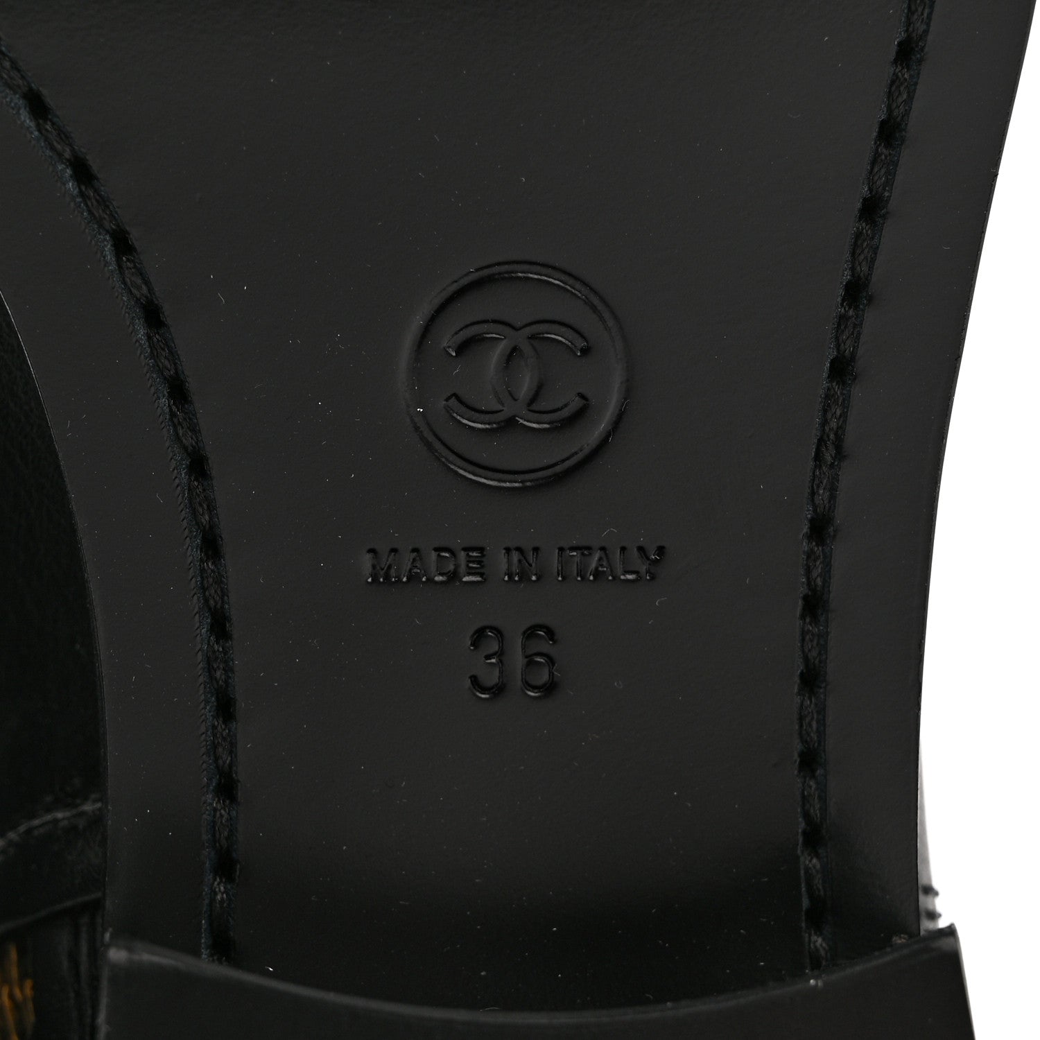 Chanel Calfskin Quilted CC Logo Mid Calf Boots 36 Black 7 of 9