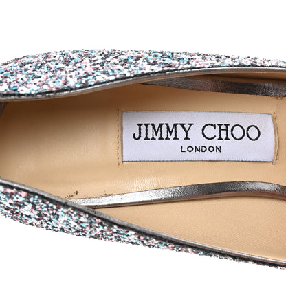 Jimmy Choo Coarse Glitter Romy 100 Pumps 38 Bubblegum 8 of 9