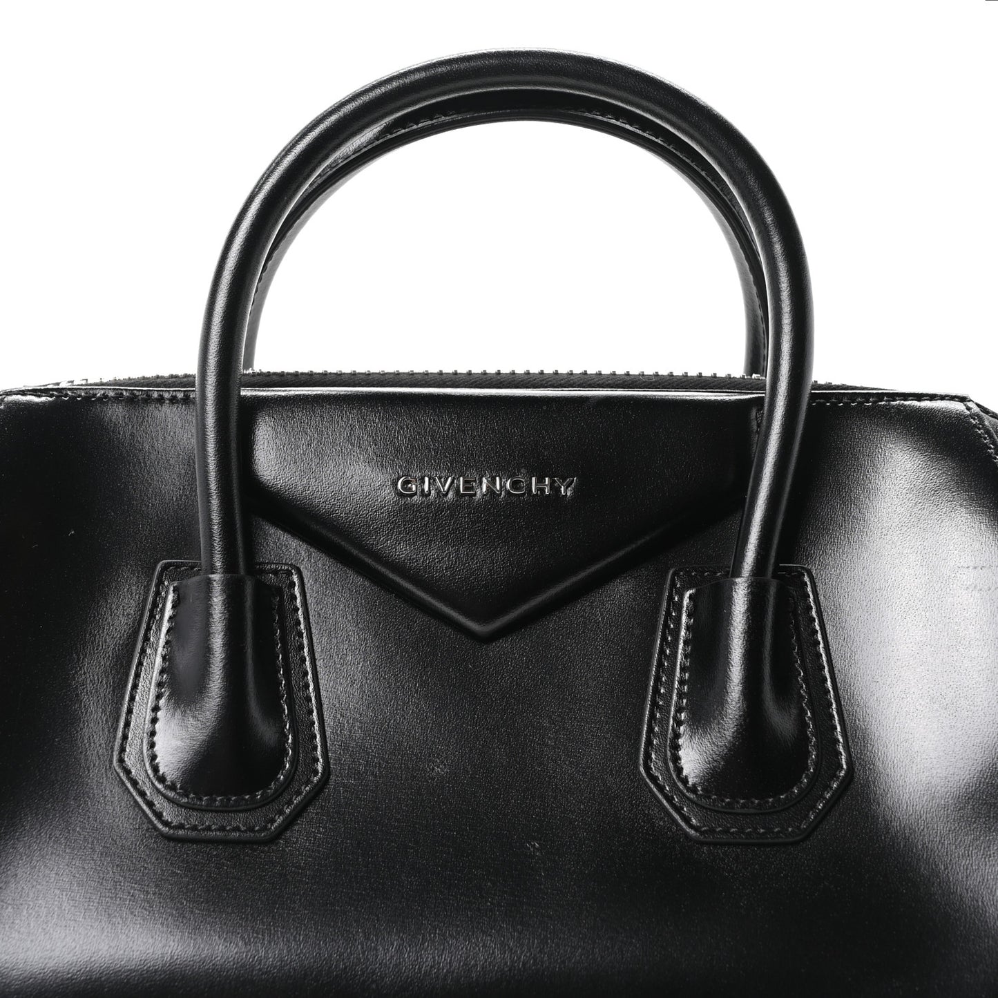 Shiny Lord Calfskin Medium Antigona Black