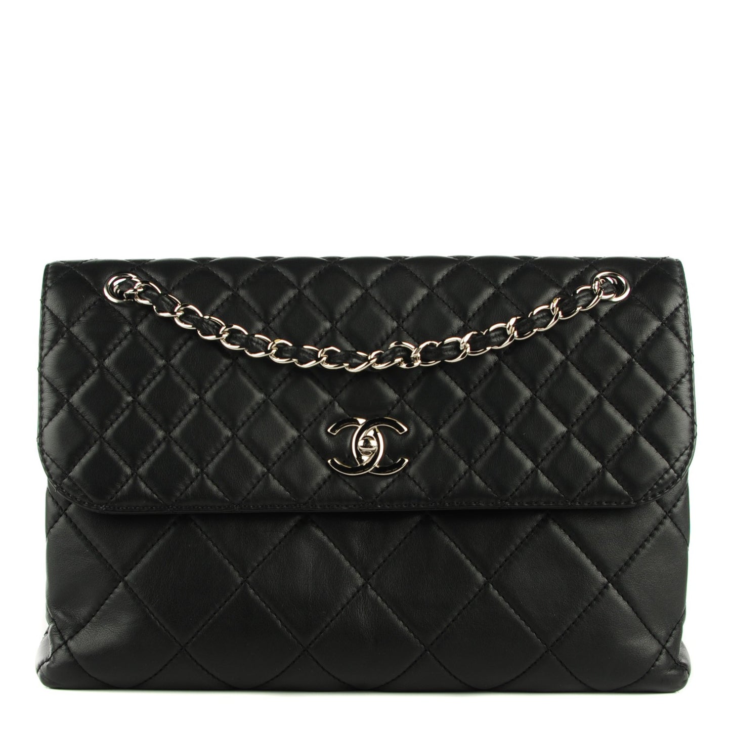 Calfskin Quilted In The Business Flap Bag Black