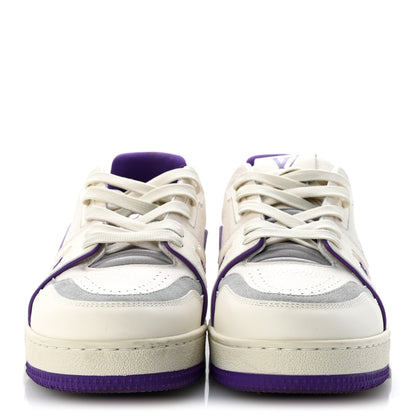 Louis Vuitton Calfskin Womens LV Trainer Sneakers 39 Purple 3 of 10