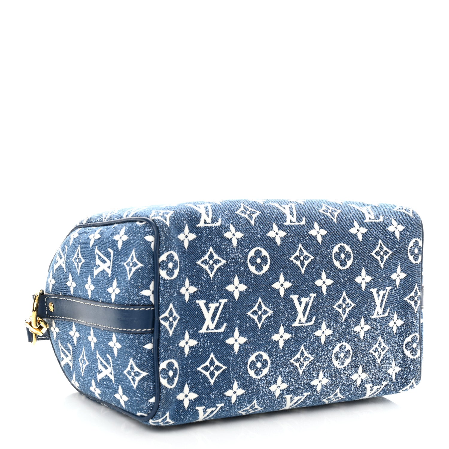 Louis Vuitton Monogram Jacquard Denim Speedy Bandouliere 25 Bleu 4 of 10