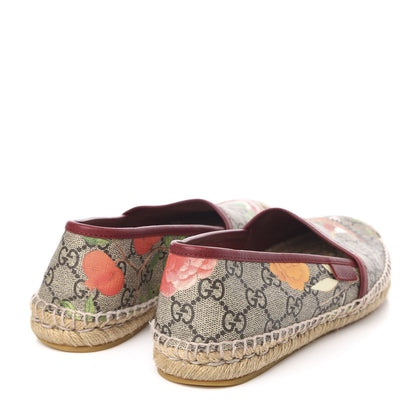 Gucci GG Supreme Monogram Tian Womens Espadrilles 36 Beige Multicolor Red 4 of 9