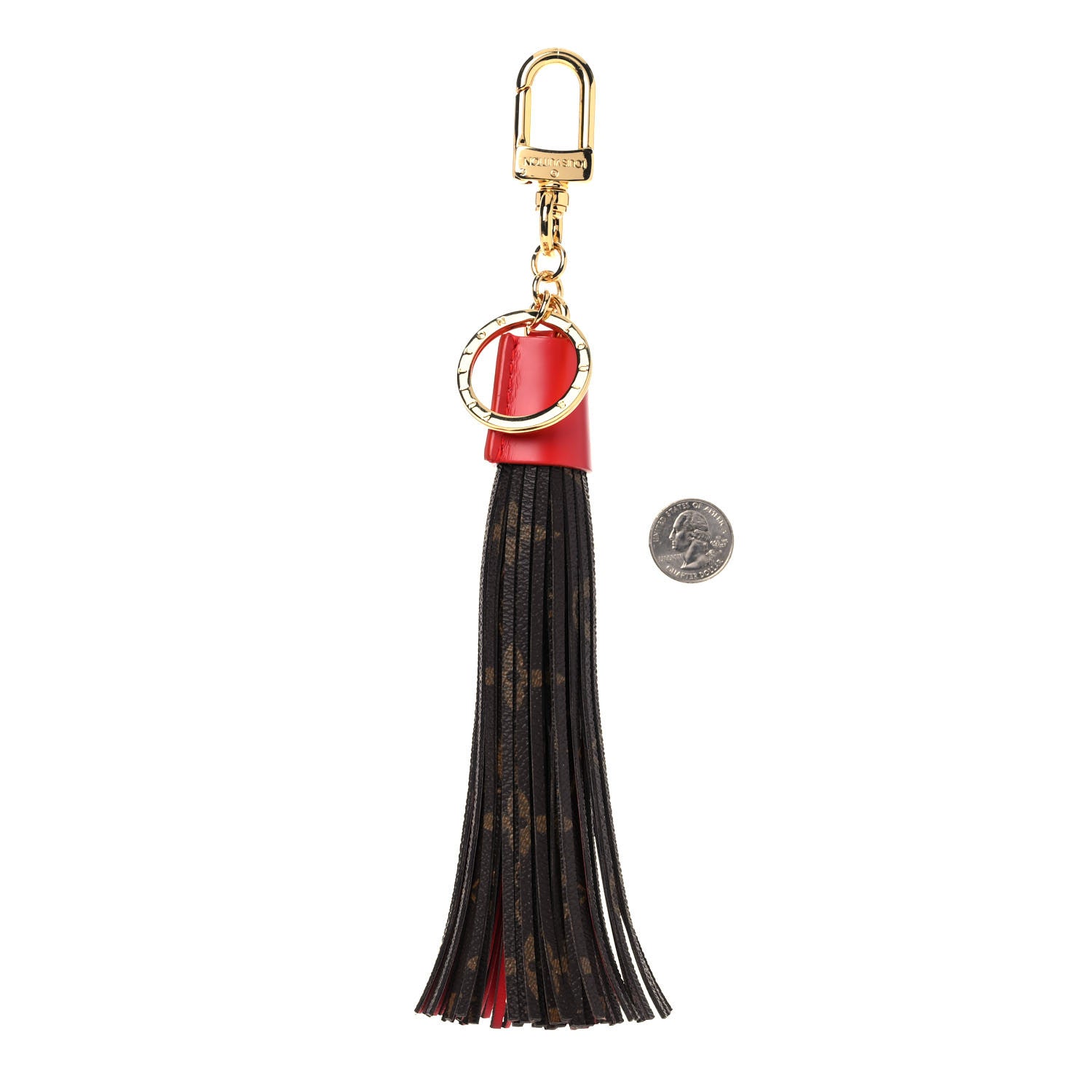 Louis Vuitton Monogram Tassel Bag Charm Red 2 of 4
