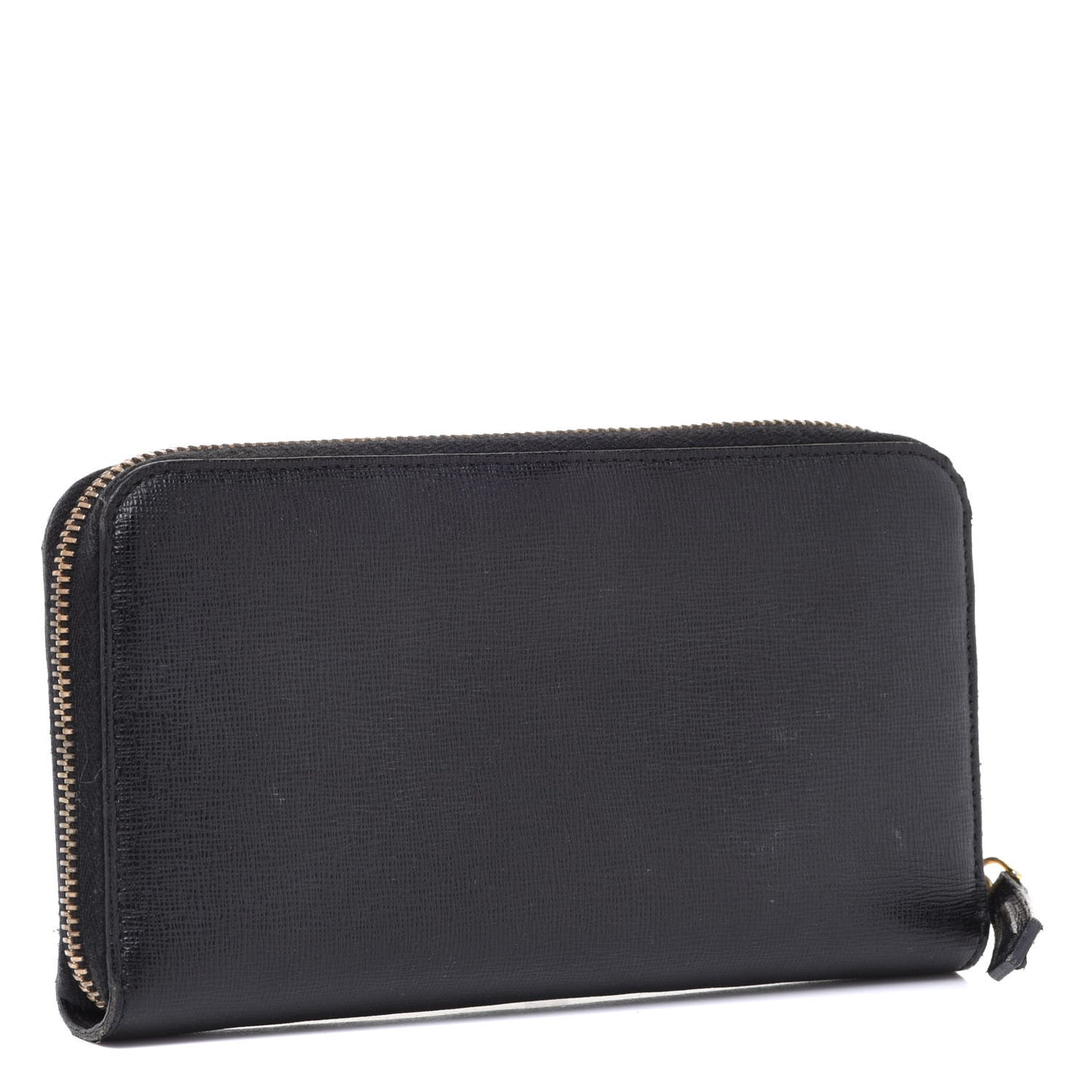 Vitello Elite Studded Monster Zip Around Wallet Black