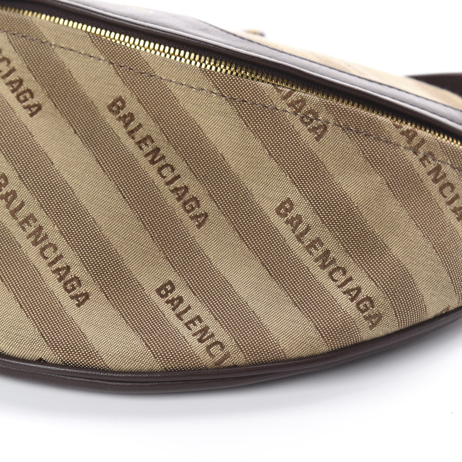 Balenciaga Canvas Jacquard Diagonal Allover Logo XS Souvenir Belt Bag Beige 7 of 7