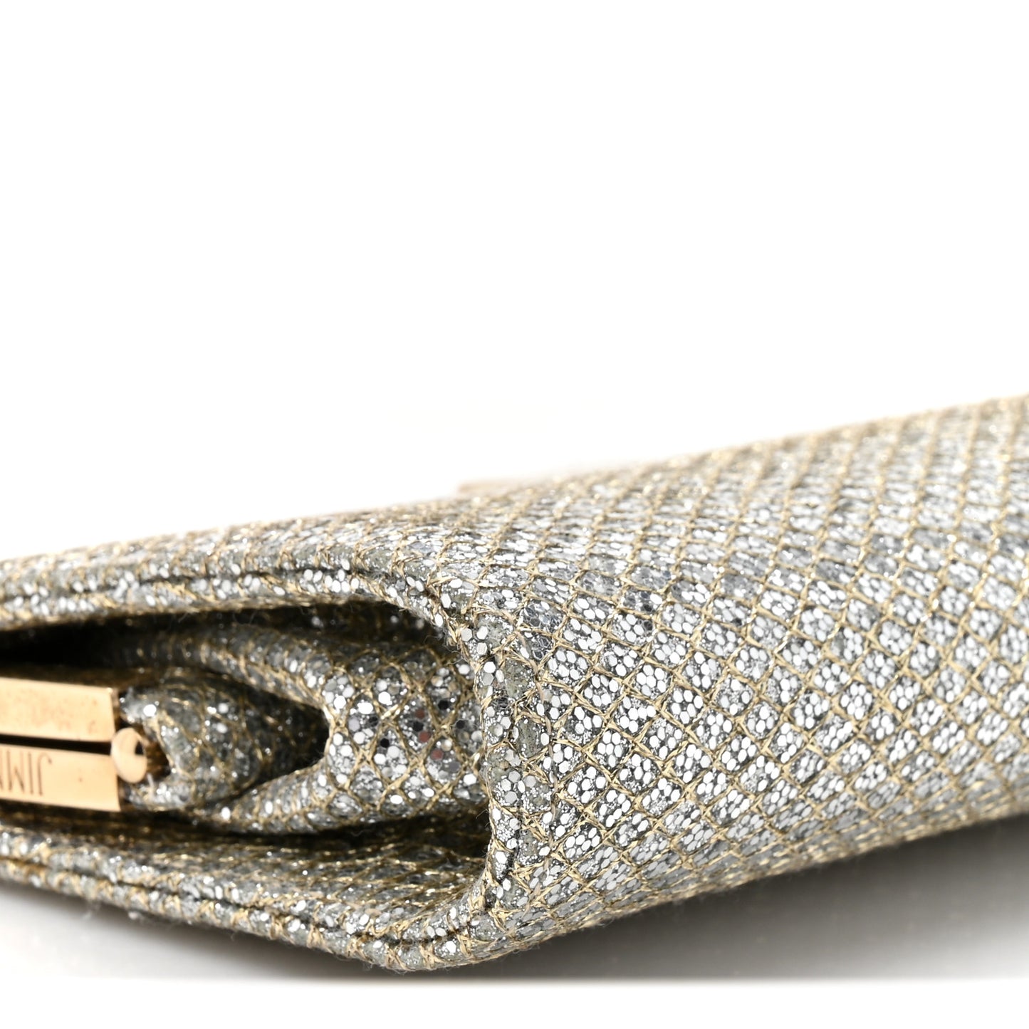 Glitter Fabric Camille Clutch Champagne