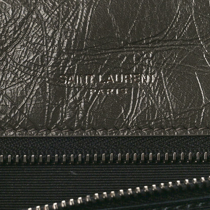 Saint Laurent Crinkled Calfskin Matelasse Monogram Medium Niki Chain Satchel Fog 6 of 11