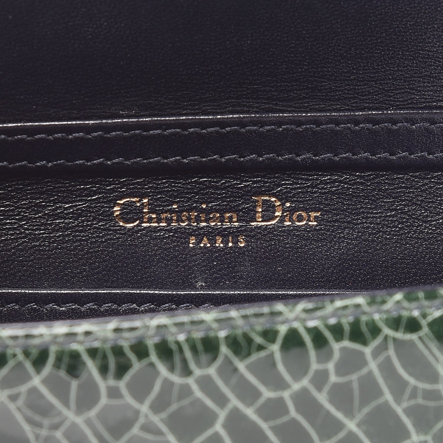 Christian Dior Ceramic Effect Deerskin Baby Diorama Flap Bag Green 6 of 15