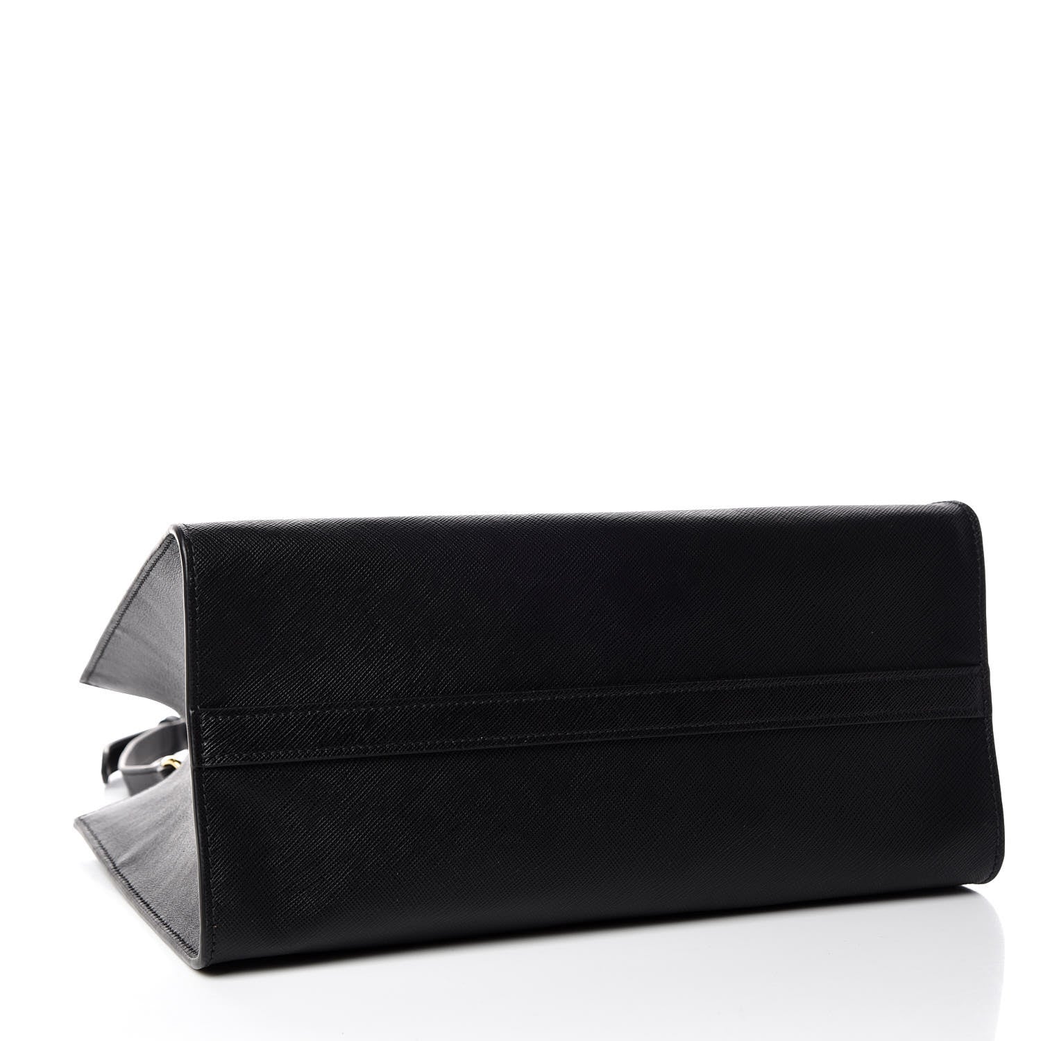 Prada Saffiano Metal Top Handle Black 4 of 9