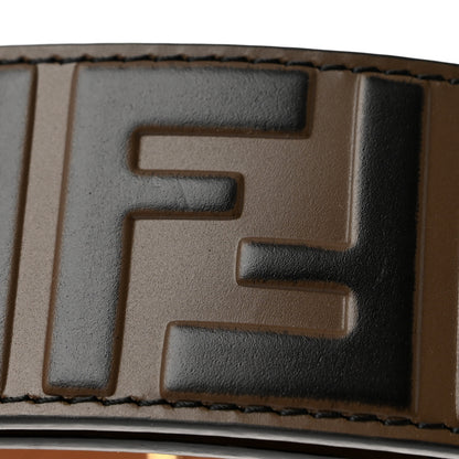 Fendi Vitello F is Fendi Bi-Color FF 1974 Embossed Belt 90 36 Maya Black 8 of 8