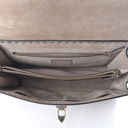 Valentino Garavani Pebbled Calfskin Rockstud Single Handle Flap Bag Poudre 5 of 9