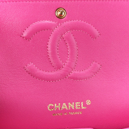 Chanel Lambskin Chevron Quilted Medium Double Flap Pink 6 of 11