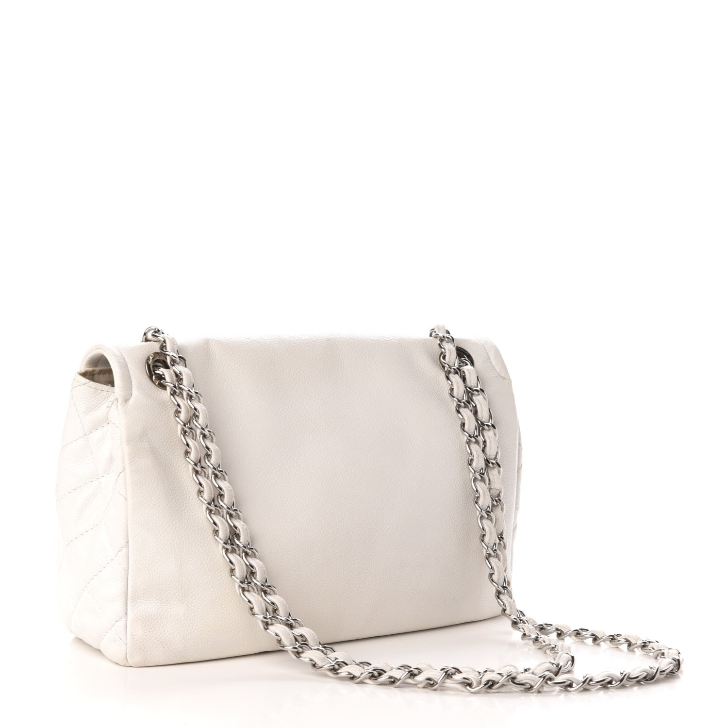 Chanel Caviar Large Timeless CC Flap White 3 of 11