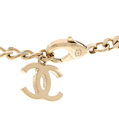 Chanel Crystal Chain CC Necklace Gold Silver 5 of 5