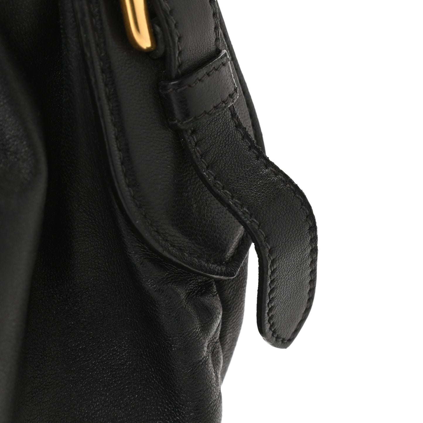 Soft Calf Pleated Hobo Black