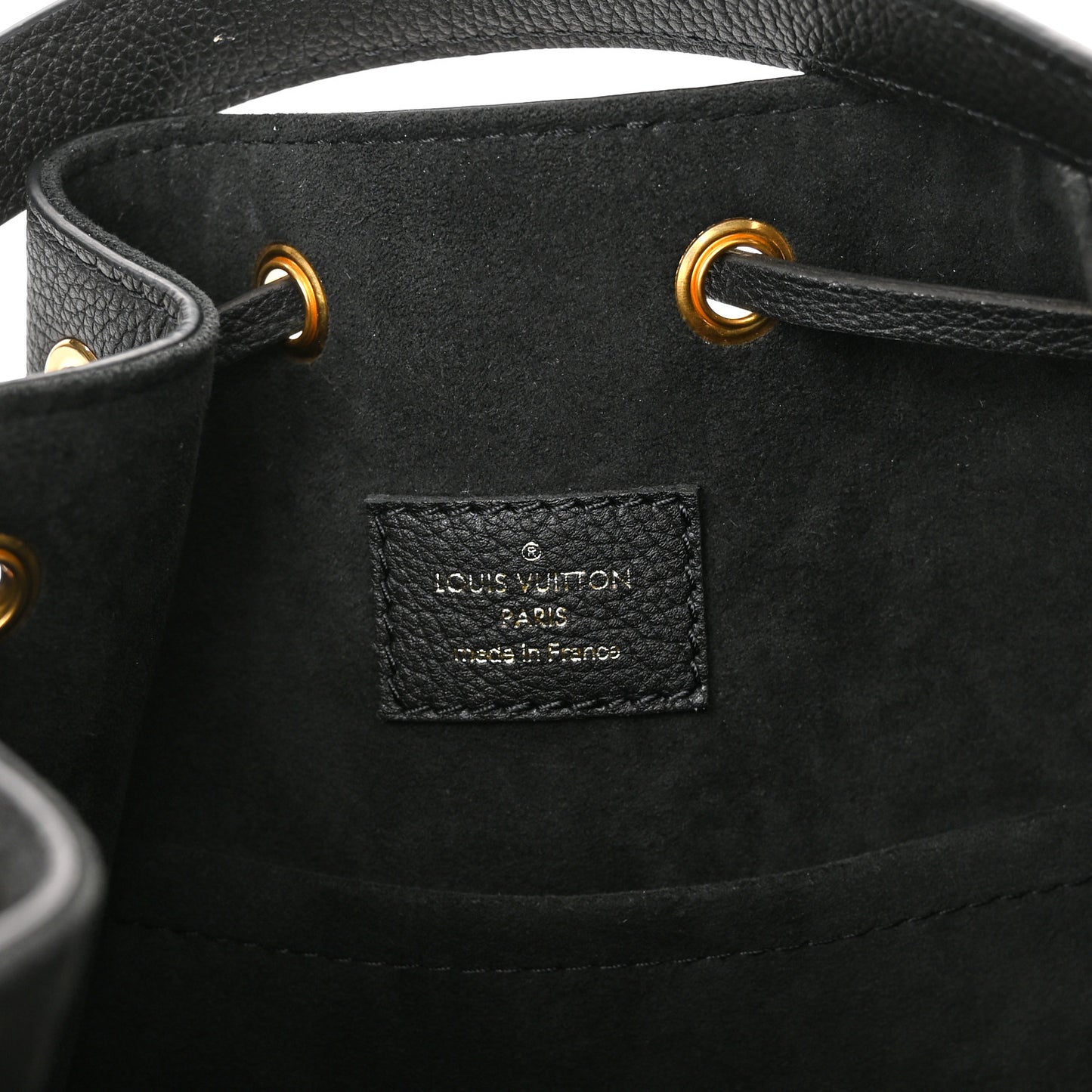Calfskin Lockme Bucket MM Black
