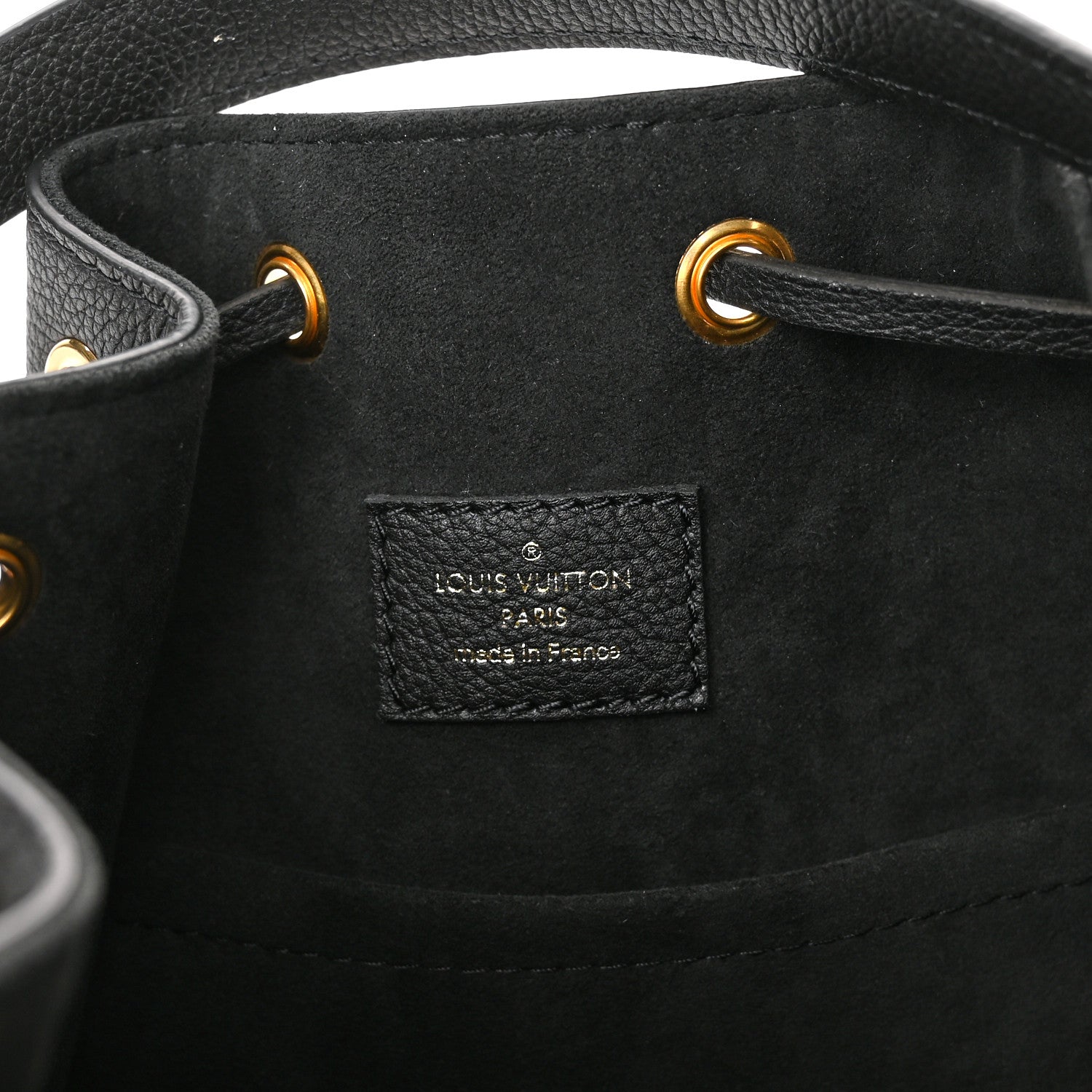 Louis Vuitton Calfskin Lockme Bucket MM Black 6 of 9