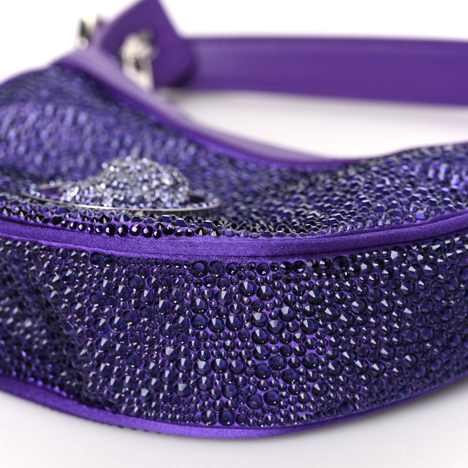 Versace Crystal Repeat Mini Hobo Purple 8 of 9