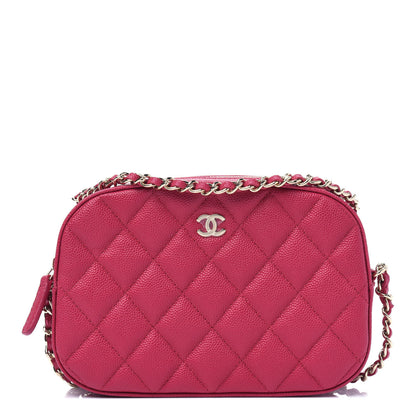 Chanel Caviar Quilted Camera Case Dark Pink 1 of 12
