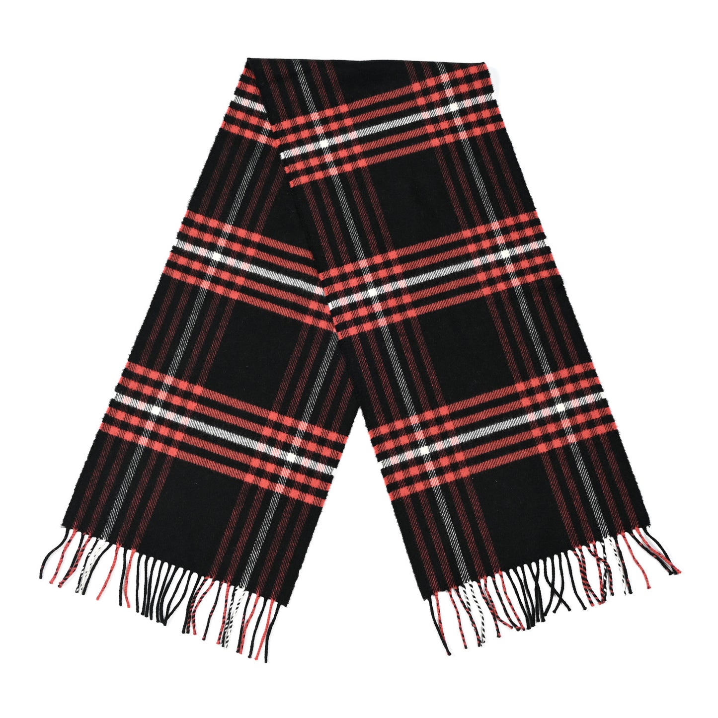 Cashmere Plaid Fringe Muffler