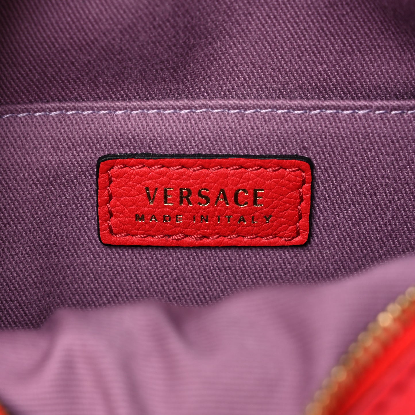 Calfskin La Medusa Round Camera Bag Red