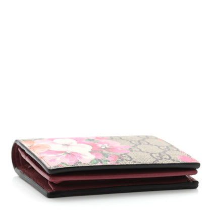 Gucci GG Supreme Monogram Blooms Card Case Wallet Beige Multicolor Dry Rose 4 of 11