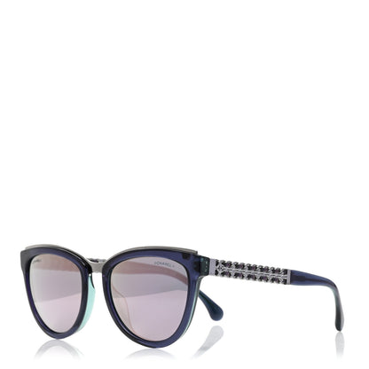 Chanel Lambskin Chain Sunglasses 5361-Q Blue 1 of 8
