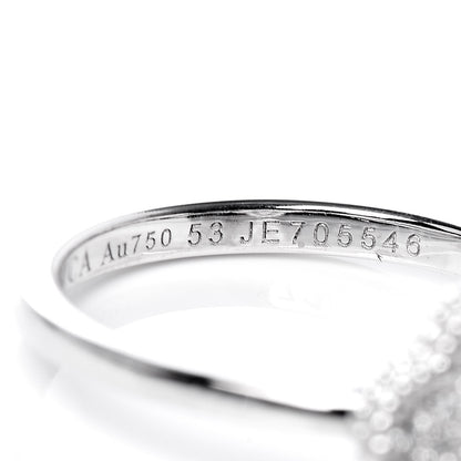 Van Cleef & Arpels 18K White Gold Diamond Sweet Alhambra Ring 53 6.5 6 of 7