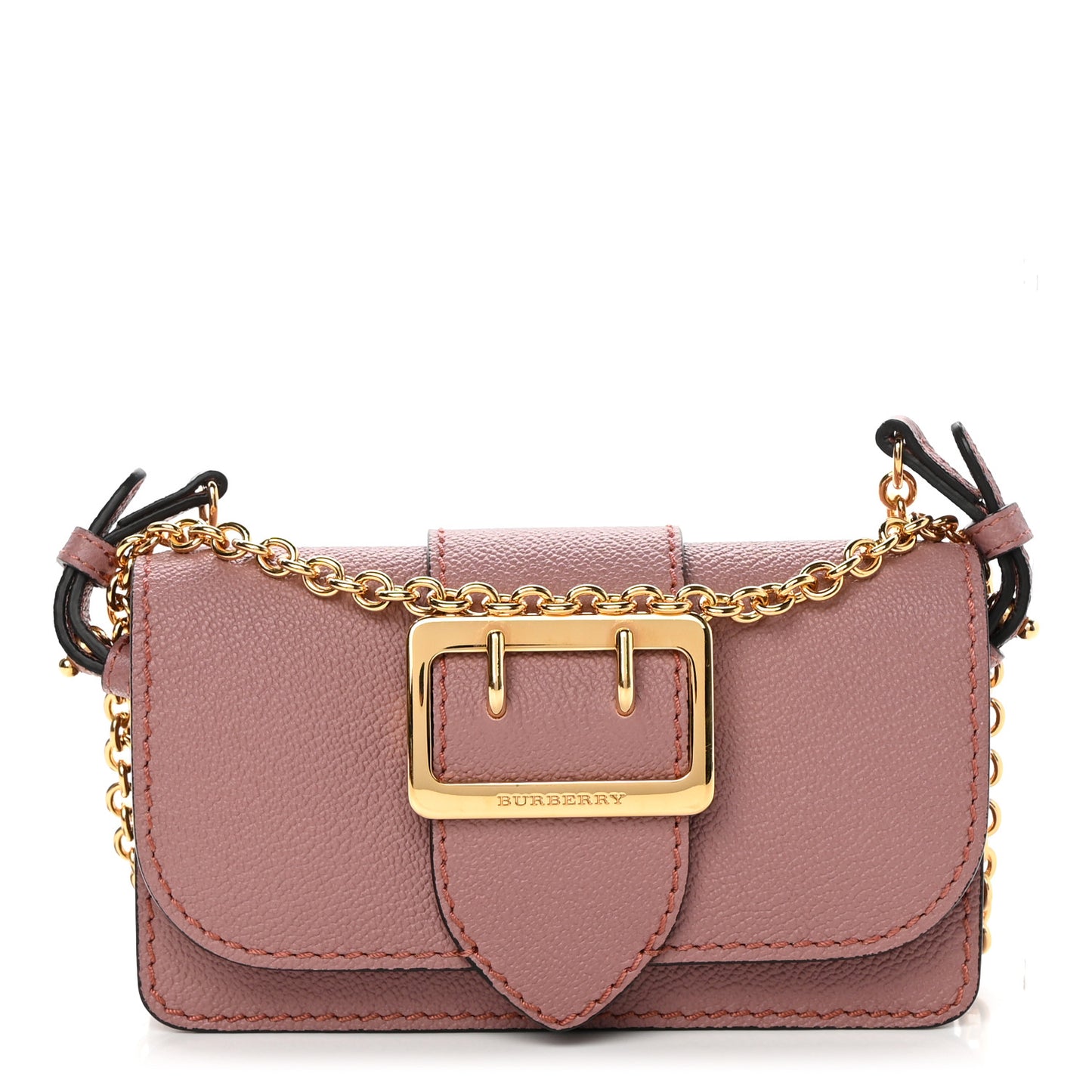 Grainy Calfskin Mini Buckle Bag Pink
