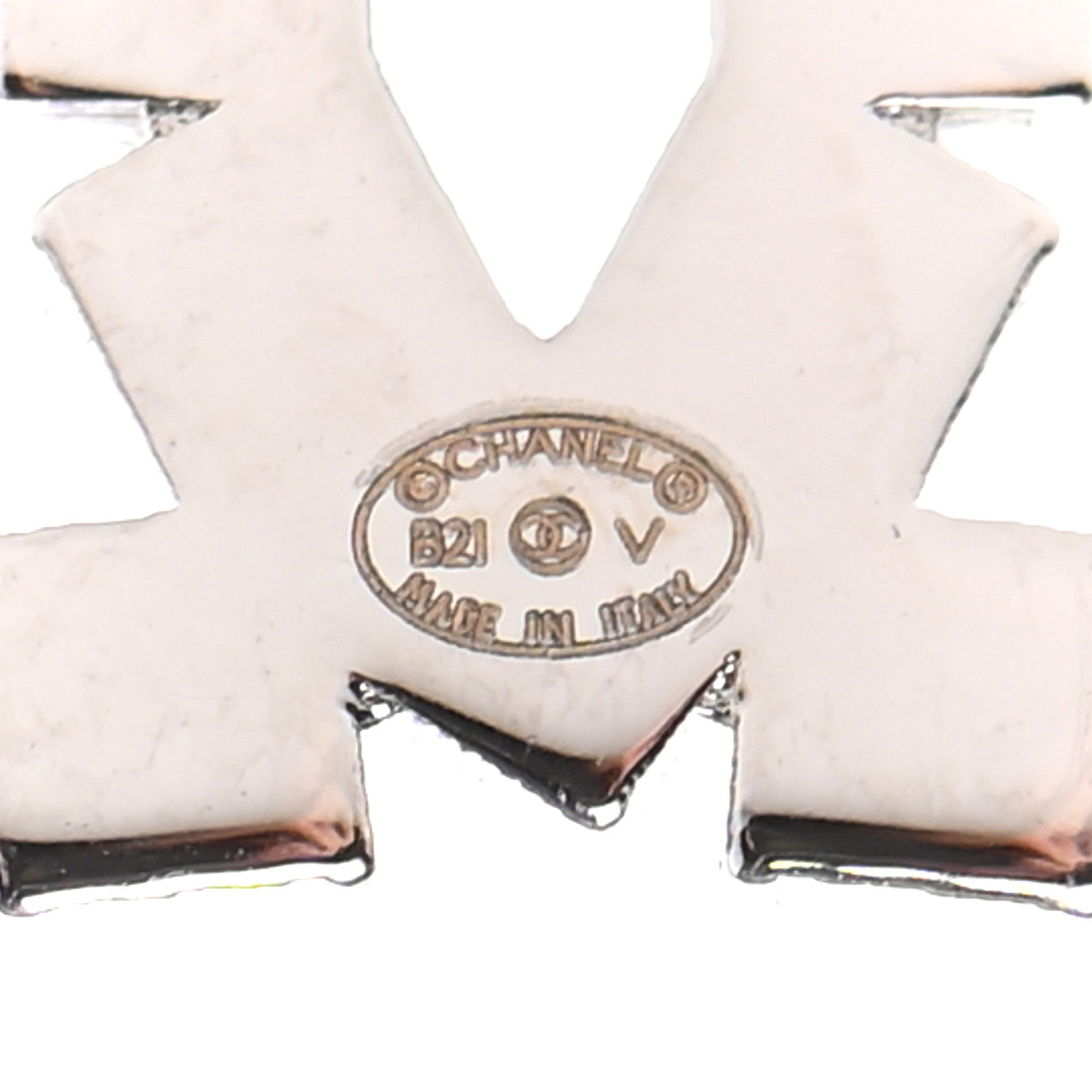 Crystal CC Earrings Silver
