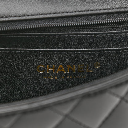 Chanel Lambskin Quilted Mini Top Handle Rectangular Flap Black 6 of 10