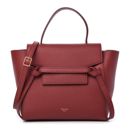 Celine Grained Calfskin Nano Belt Bag Ruby 1 of 9