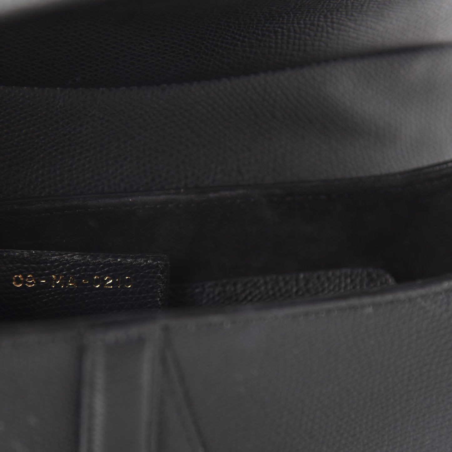 Grained Calfskin Saddle Bag Black