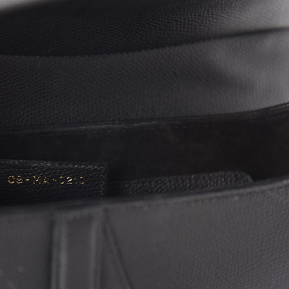 Christian Dior Grained Calfskin Saddle Bag Black 9 of 10