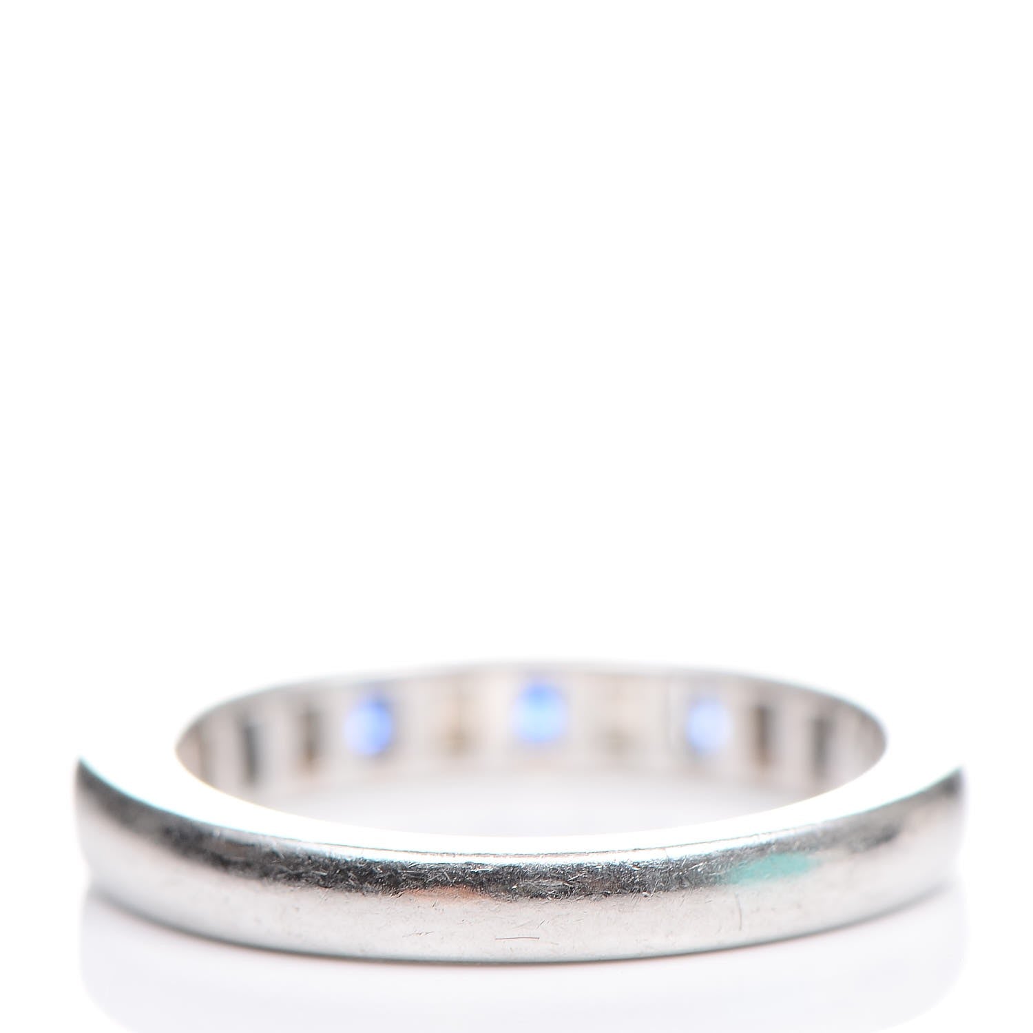 Tiffany Platinum Diamond Blue Sapphire Ring 49.5 5 4 of 8