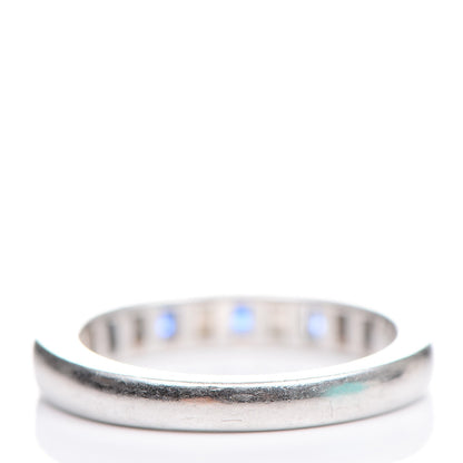 Tiffany Platinum Diamond Blue Sapphire Ring 49.5 5 4 of 8