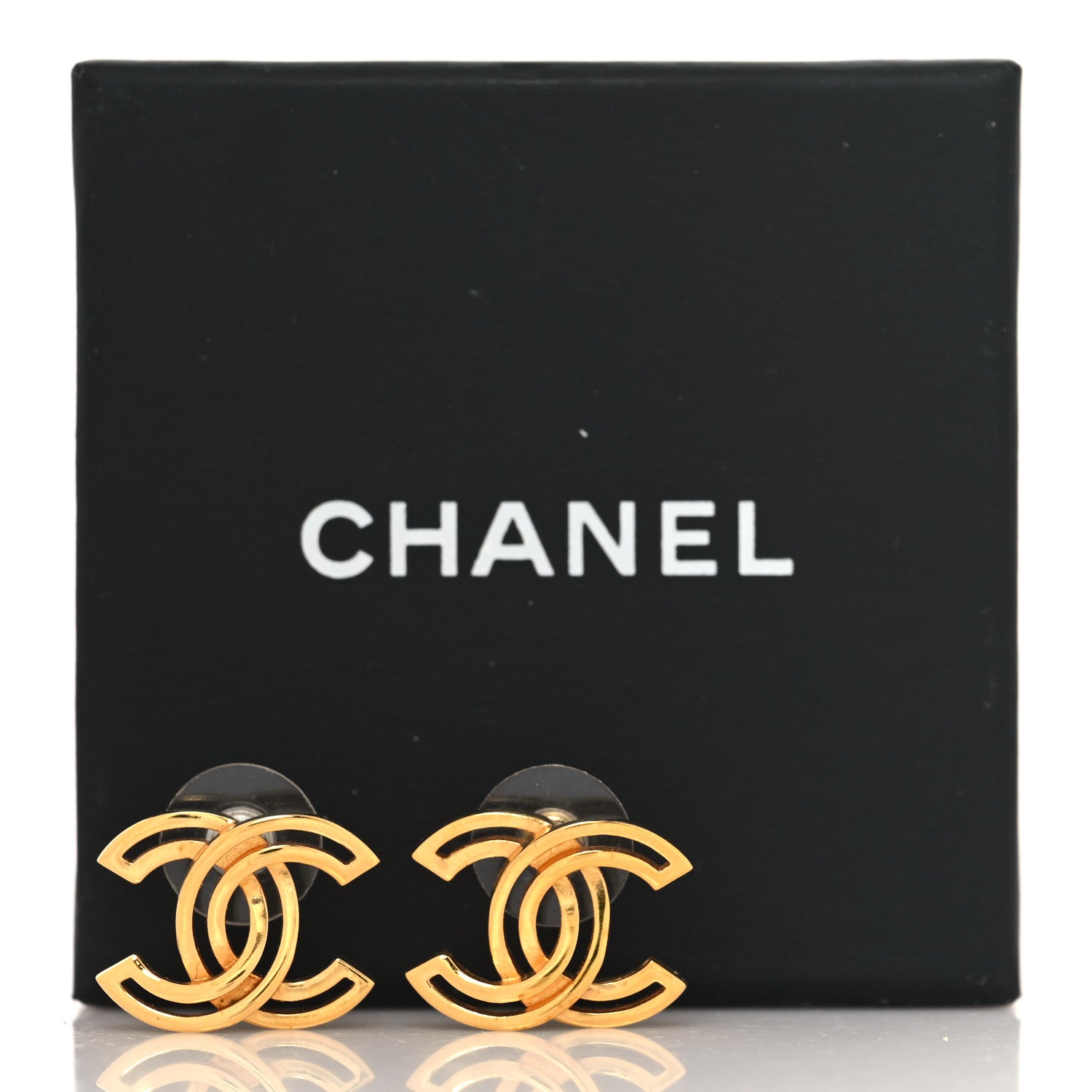 Chanel Metal Obazine CC Earrings Gold 5 of 5