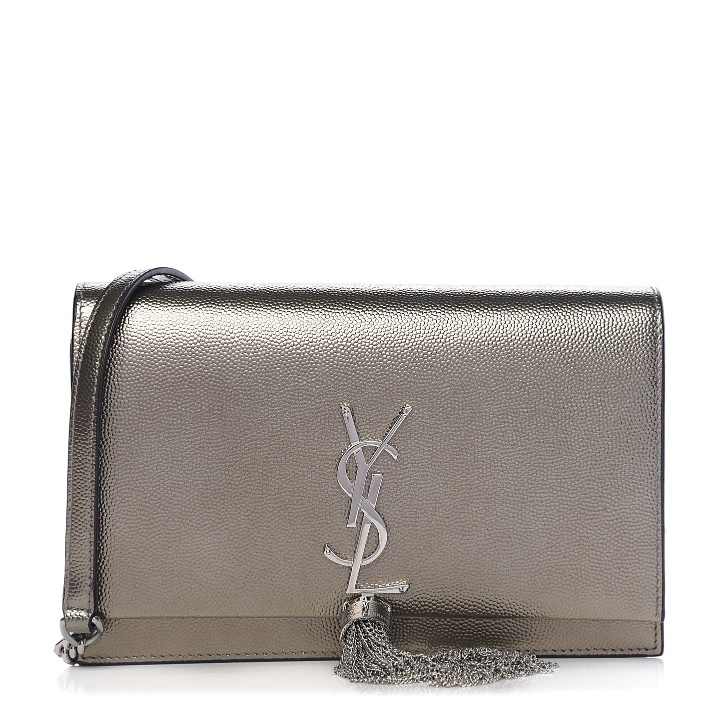 Grain De Poudre Classic Monogram Kate Tassel Chain Wallet Piombo