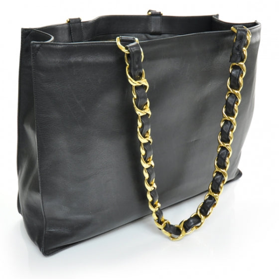 Lambskin Jumbo Shoulder Bag Black