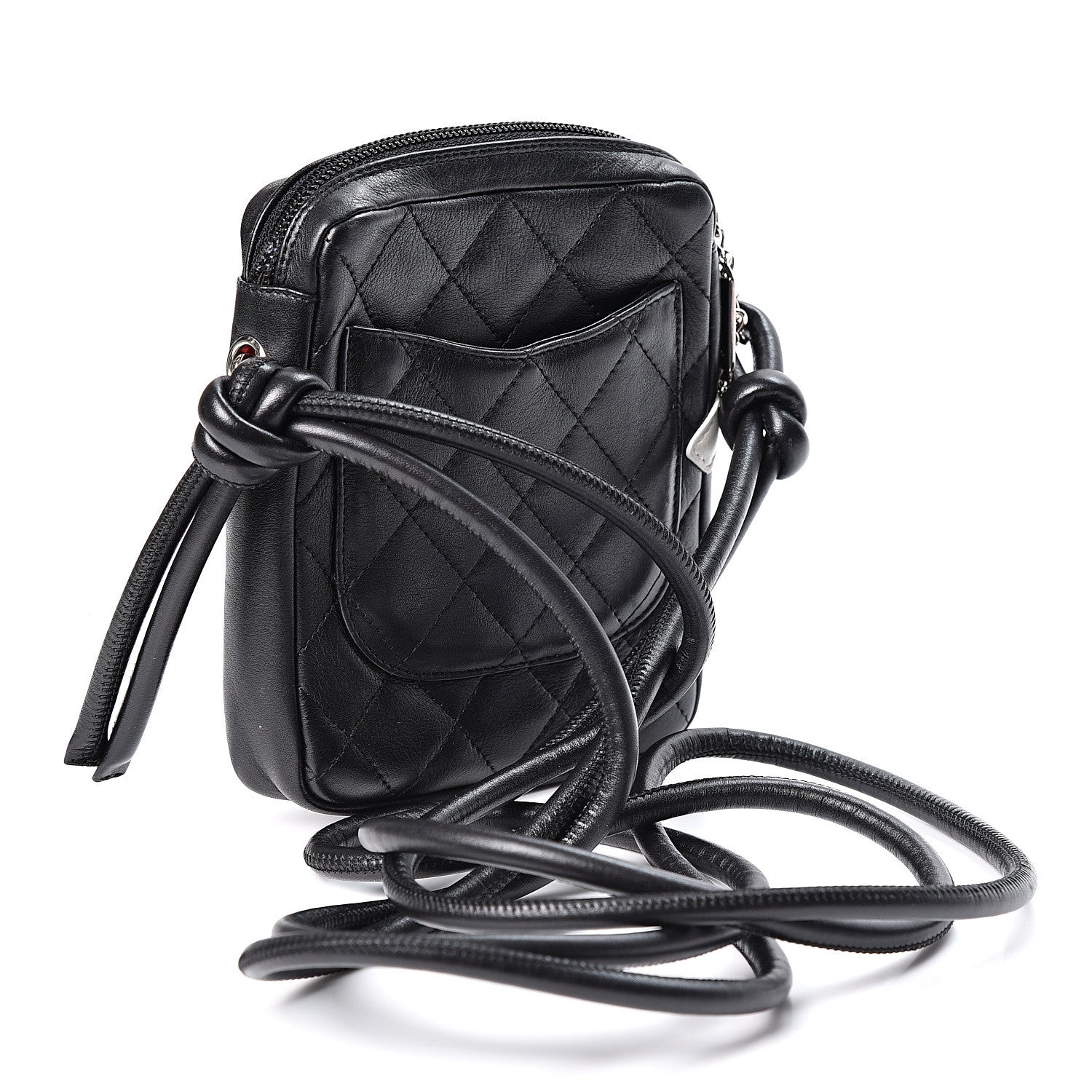 Chanel Calfskin Quilted Small Cambon Messenger Black White 2 of 10