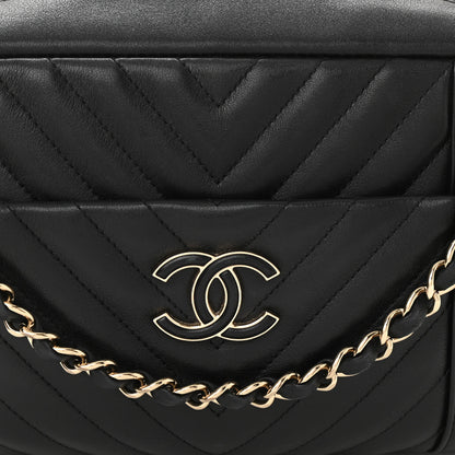 Chanel Calfskin Quilted Daily Chevron Camera Case Black 8 of 11