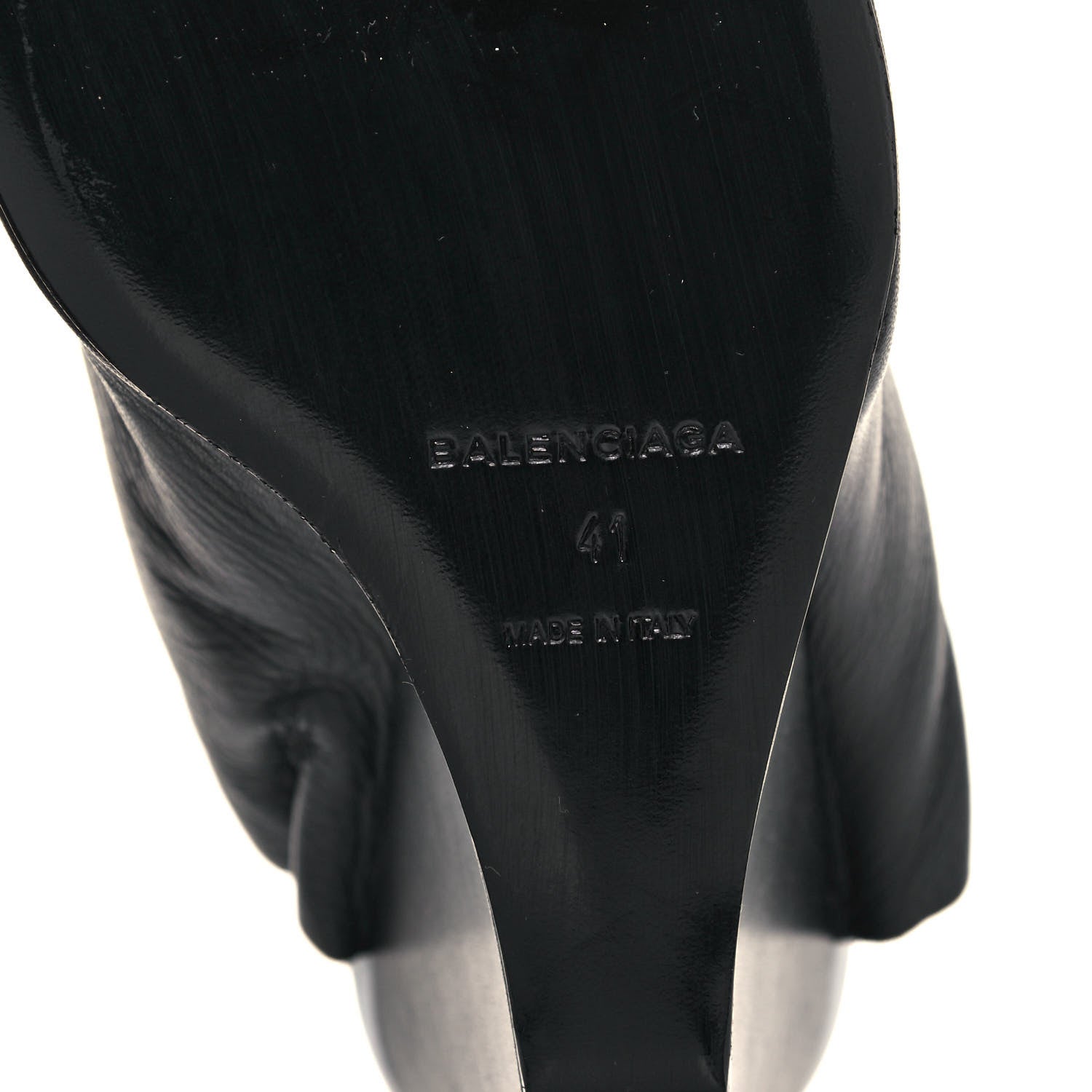 Balenciaga Veau Papier Wedge Sandals 41 Black White 6 of 11