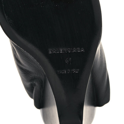 Balenciaga Veau Papier Wedge Sandals 41 Black White 6 of 11