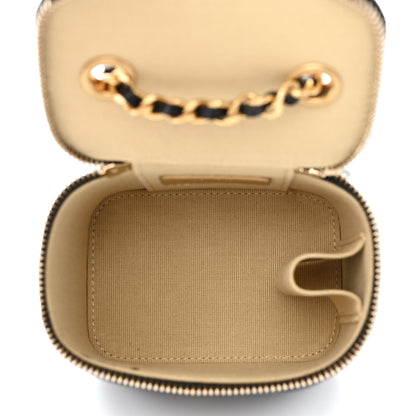 Chanel Lambskin Quilted Mini Pearl Crush Vanity Case With Chain Black 5 of 11