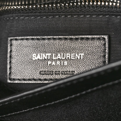 Saint Laurent Calfskin Y Quilted Monogram Toy Loulou Crossbody Bag Black 6 of 8