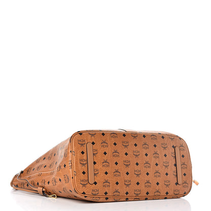 MCM Visetos Large Liz Reversible Shopper Tote Cognac 8 of 17