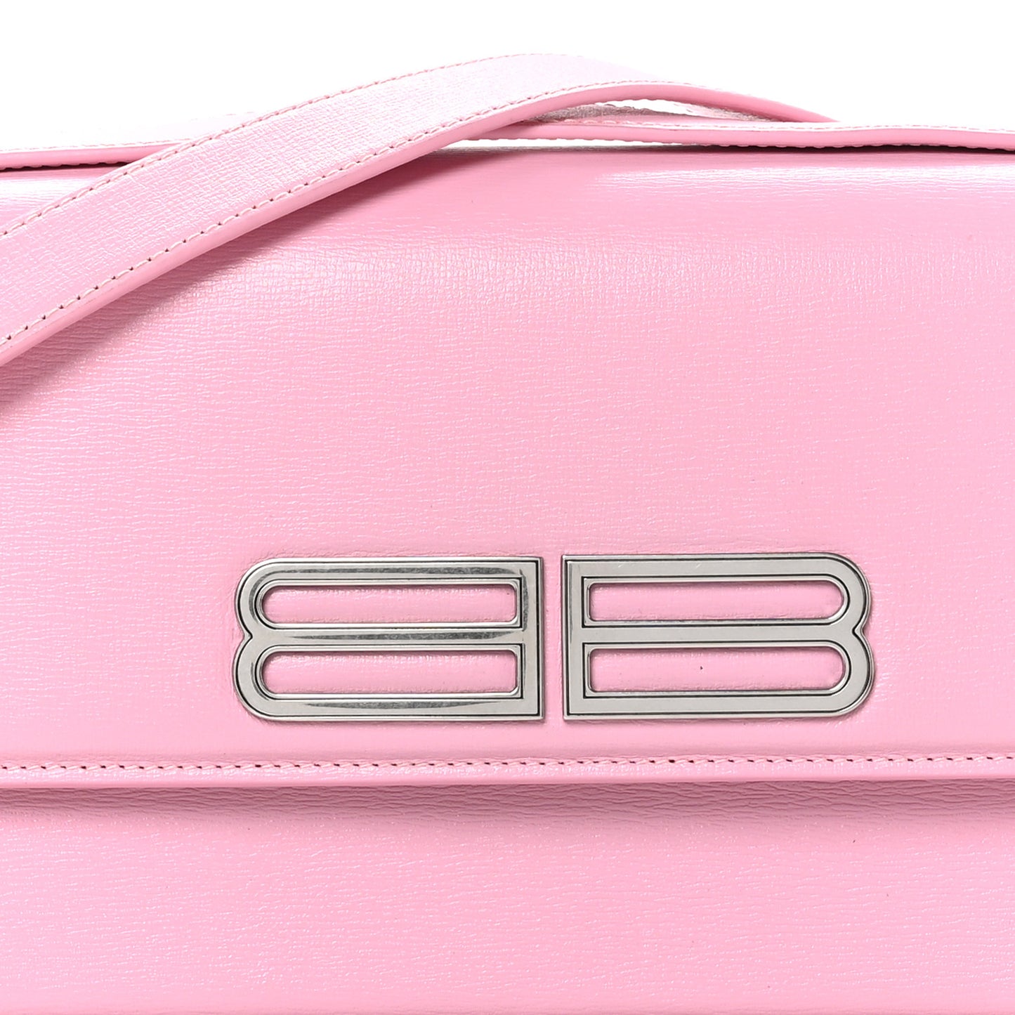 Calfskin Stripe Embossed Medium Gossip Bag Candy Pink