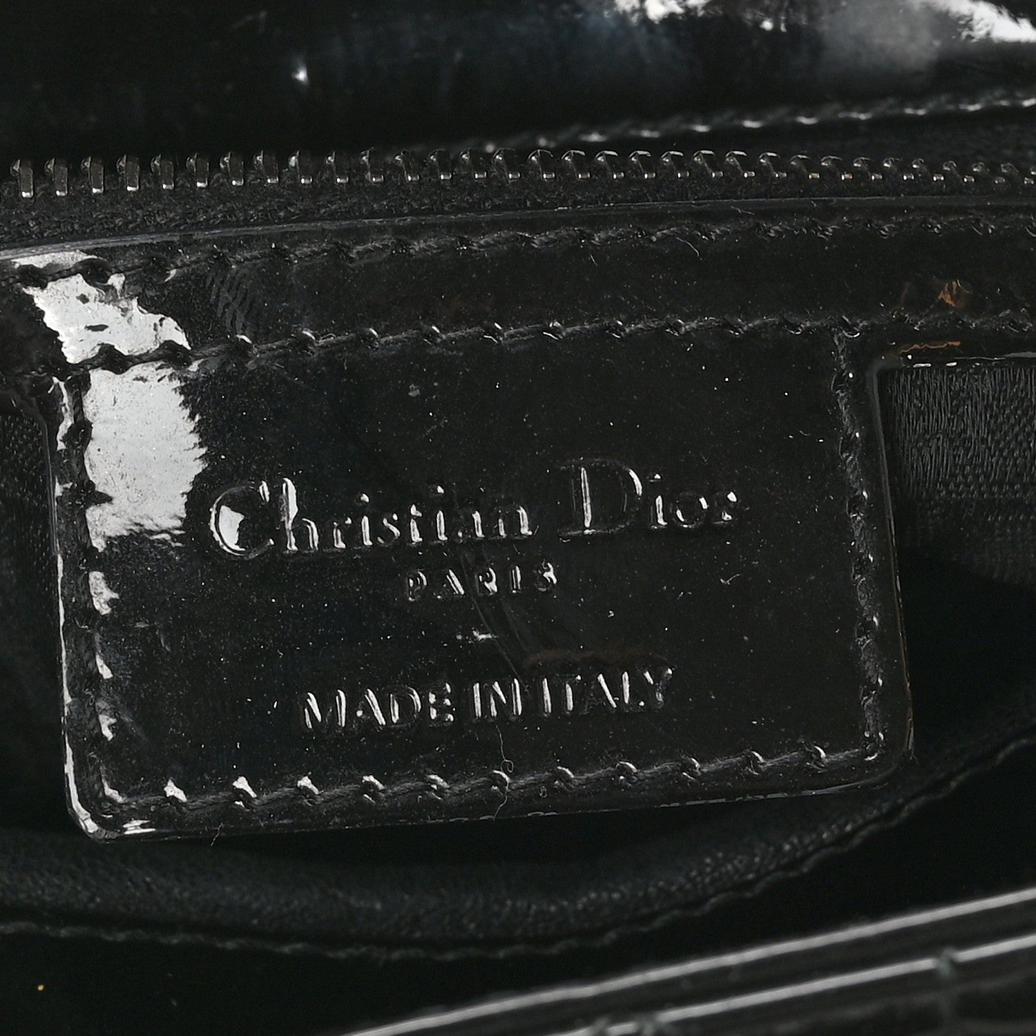 Christian Dior Patent Cannage Medium Lady Dior Black 6 of 10