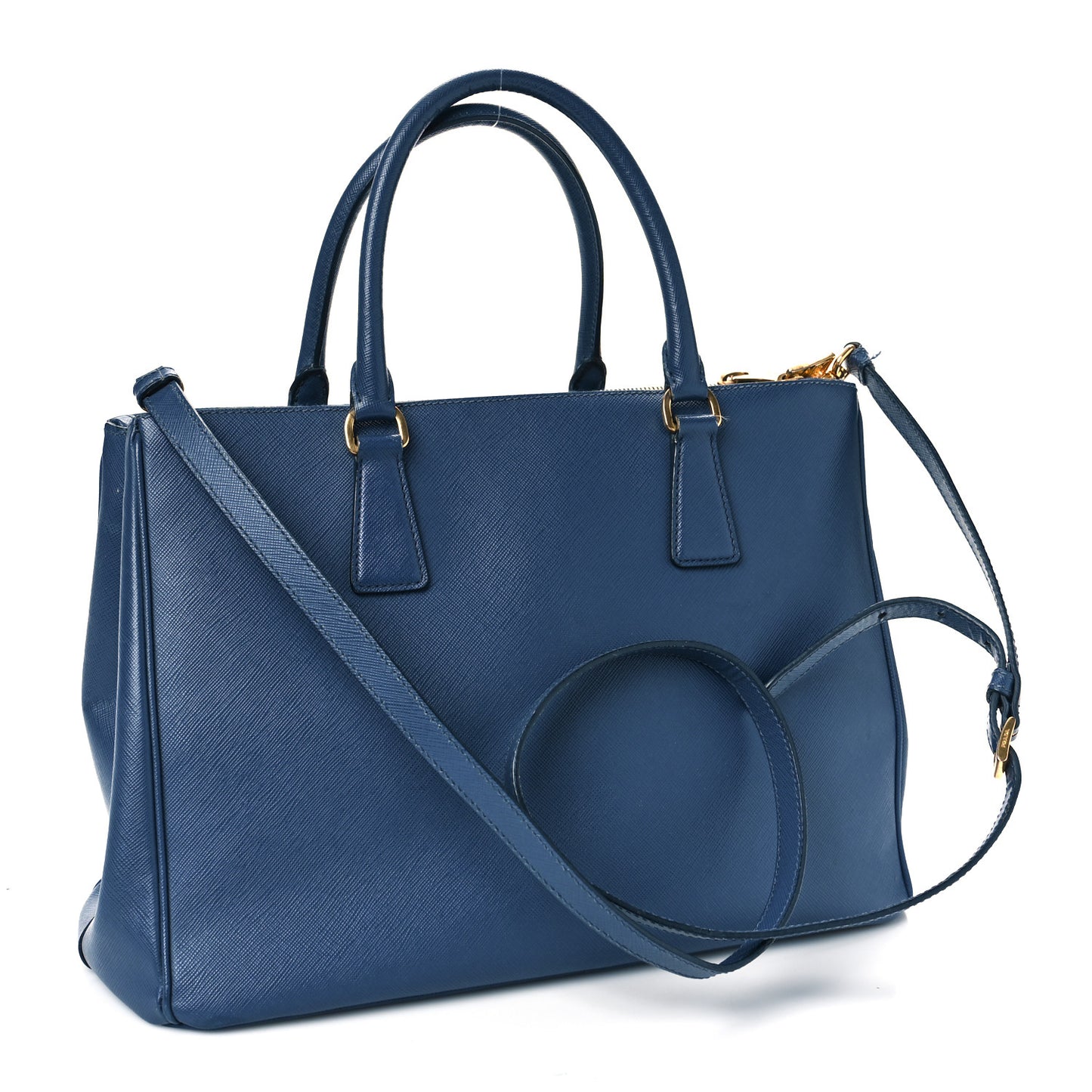 Saffiano Lux Galleria Front Pocket Tote Bluette
